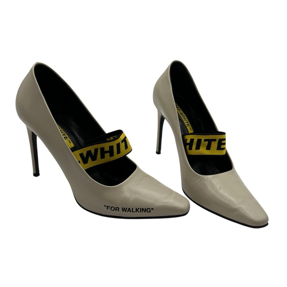 Off-White “For Walking' Signature Logo Pumps size 38